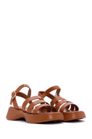 Women's Camel Ankle Strap Thick Soled Comfort Sandals | Derimod