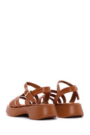 Women's Camel Ankle Strap Thick Soled Comfort Sandals | Derimod