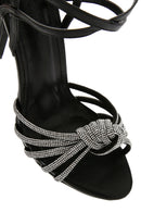 Women's Black Stone Thin Heel Sandals | Derimod