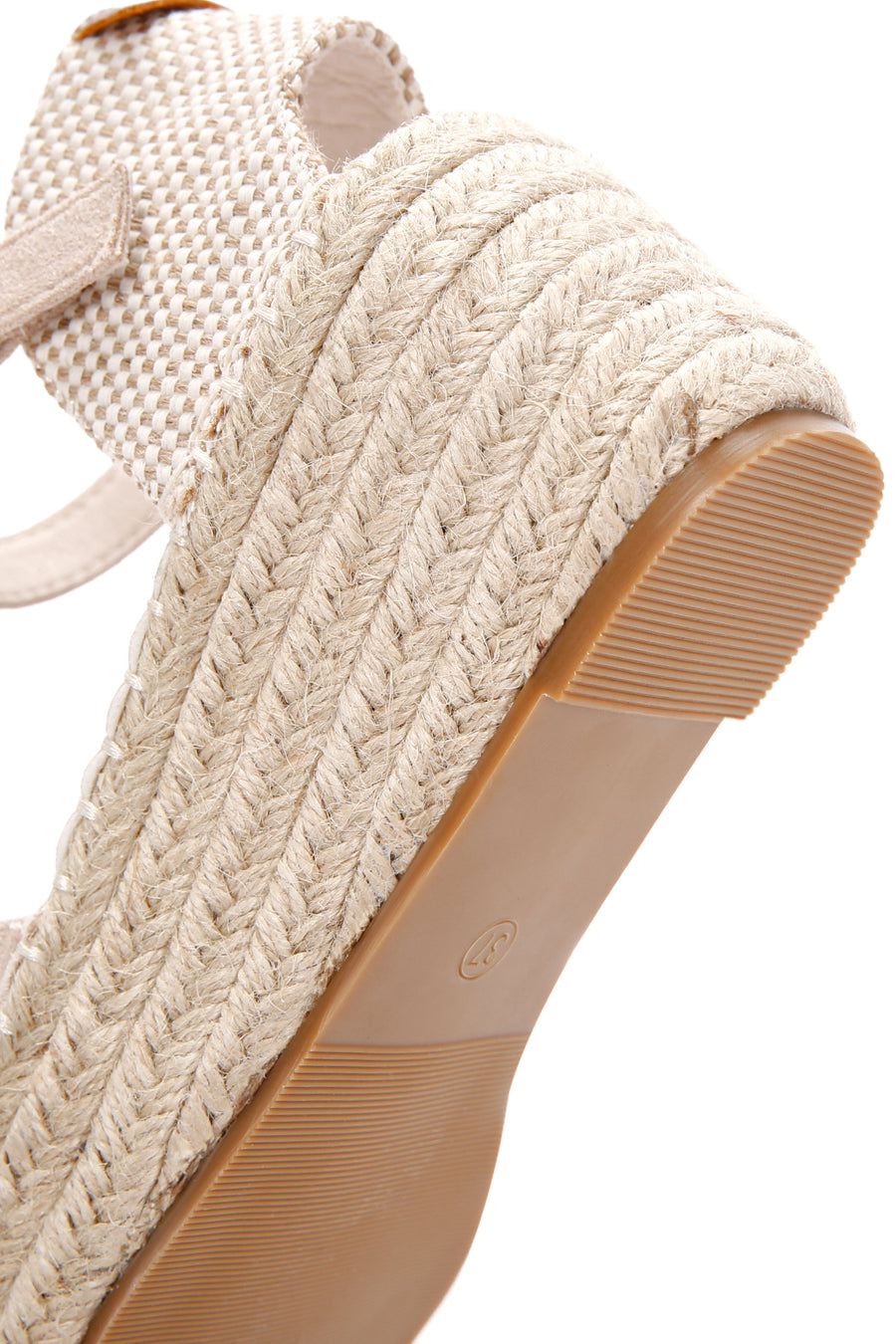 Women's Gray Ankle Strap Wedge Heeled Espadrilles