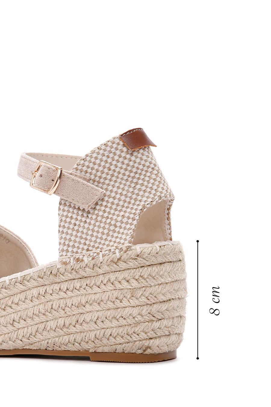 Women's Gray Ankle Strap Wedge Heeled Espadrilles
