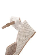 Women's Mink Ankle Strap Stone Wedge Heel Espadrille | Derimod