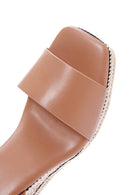 Women's Tan Ankle Strap Wedge Heeled Sandals | Derimod