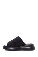 Women's Black Thick Soled Slippers | Derimod