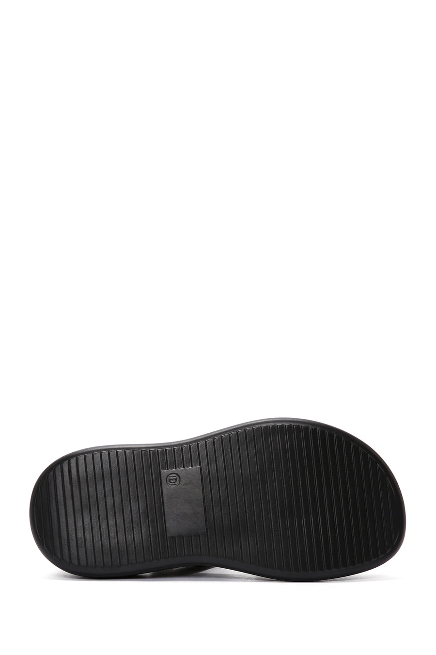 Women's Black Ankle Strap Thick Soled Sandals
