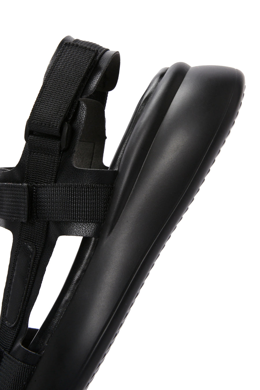 Women's Black Ankle Strap Thick Soled Sandals