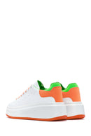 Women's White Lace-Up Thick Soled Sneaker | Derimod
