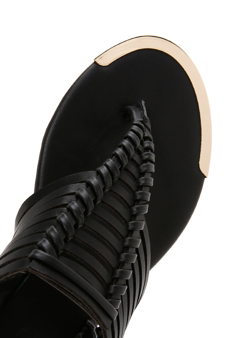 Women's Black Ankle Strap Flip Flops Sandals