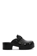 Women's Black Jelly Thick Soled Slippers | Derimod