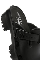 Women's Black Jelly Thick Soled Slippers | Derimod