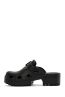 Women's Black Jelly Thick Soled Slippers | Derimod