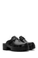 Women's Black Jelly Thick Soled Slippers | Derimod