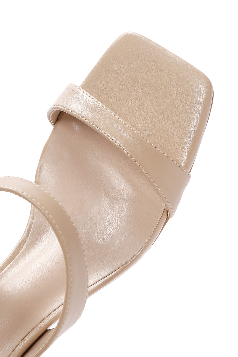 Women's Beige Medium Heeled Slippers