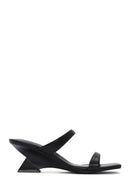 Women's Black Medium Heeled Slippers | Derimod