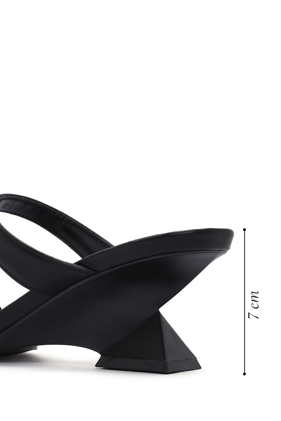 Women's Black Medium Heeled Slippers