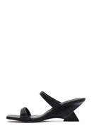 Women's Black Medium Heeled Slippers | Derimod