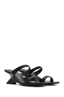Women's Black Medium Heeled Slippers | Derimod