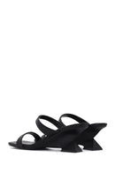 Women's Black Medium Heeled Slippers | Derimod