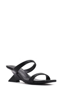 Women's Black Medium Heeled Slippers | Derimod