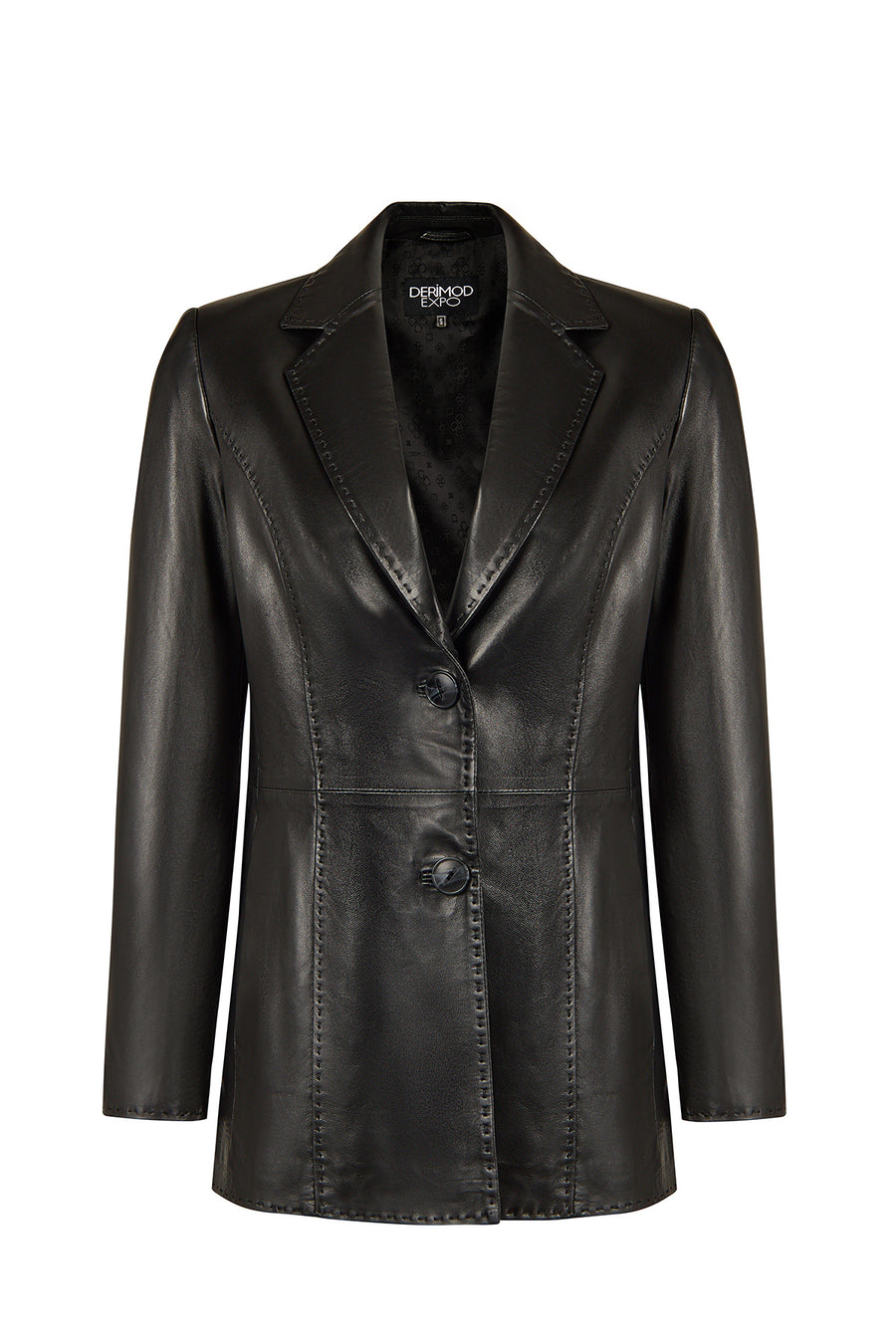 Barbara Woman Black Blazer Leather Jacket 24SGD5183U4 | Derimod