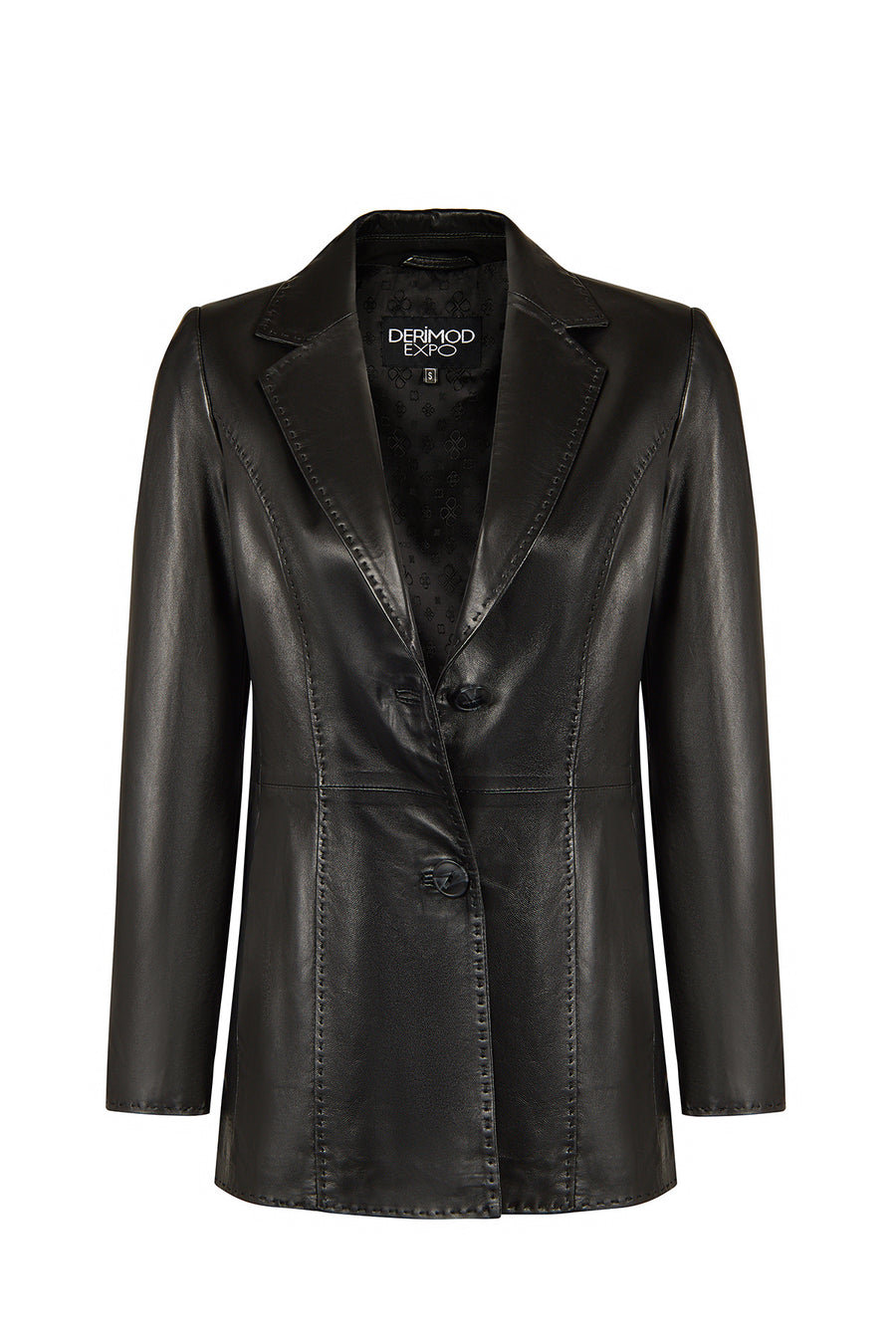 Barbara Woman Black Blazer Leather Jacket