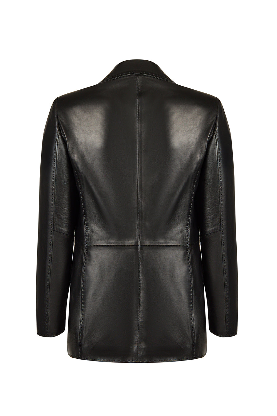 Barbara Woman Black Blazer Leather Jacket