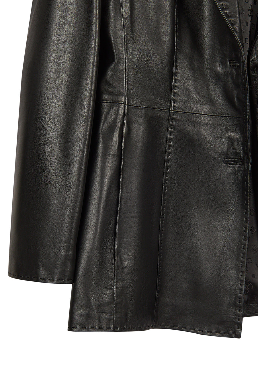 Barbara Woman Black Blazer Leather Jacket
