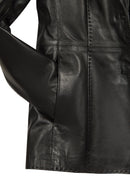 Barbara Woman Black Blazer Leather Jacket | Derimod