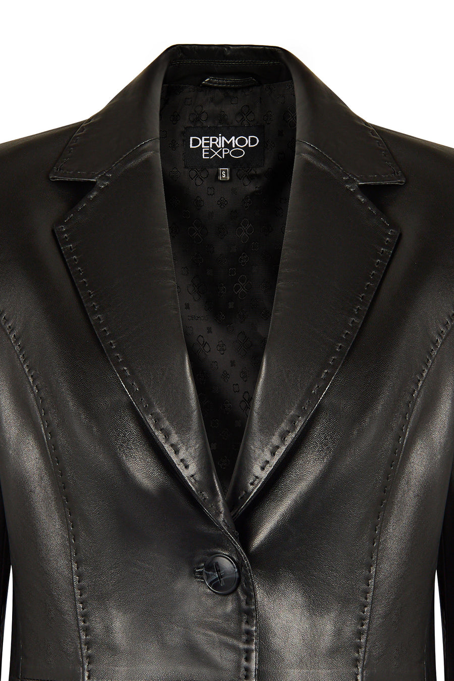 Barbara Woman Black Blazer Leather Jacket