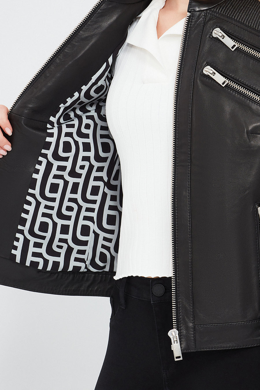 Milano Women's Black Short Leather Jacket