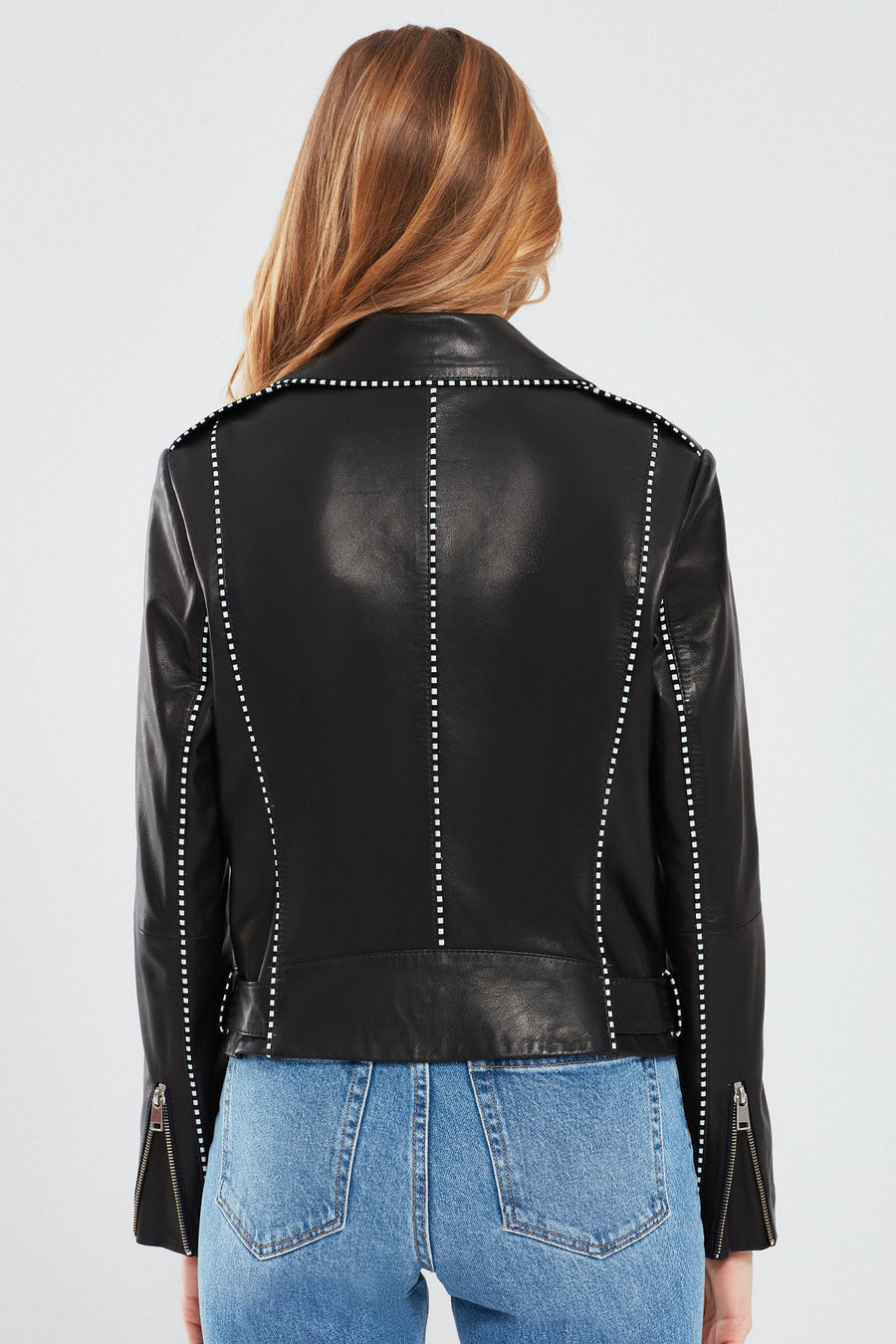 Angel Women's Black Biker Leather Jacket