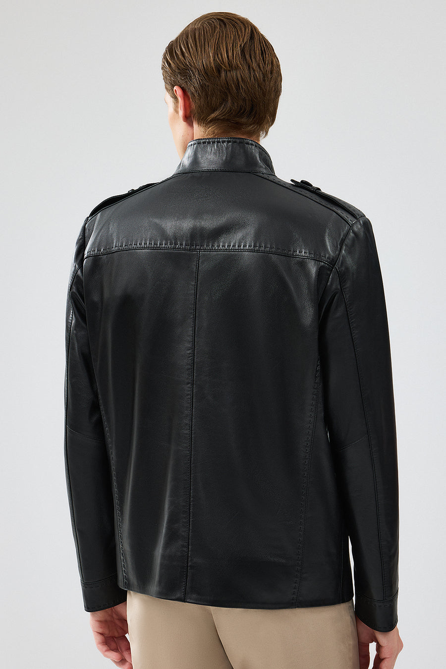 Alvarez Men's Black Leather Coat