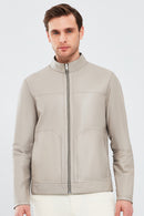 Rakitic Men's Green Double Sided Suede Leather Coat | Derimod