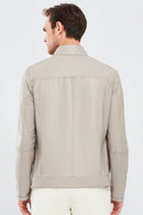 Rakitic Men's Green Double Sided Suede Leather Coat | Derimod