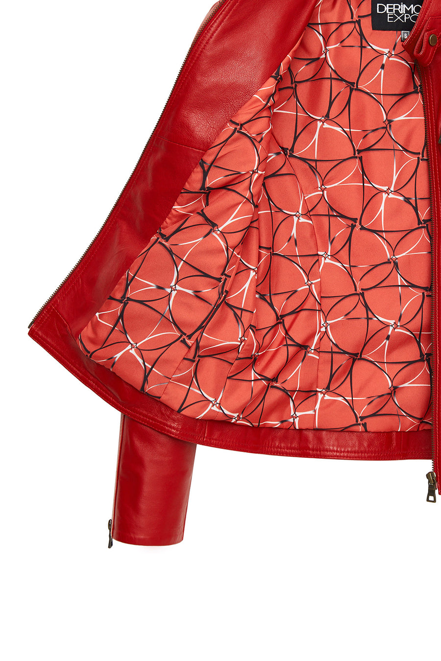 Maria Women's Red Short Leather Jacket