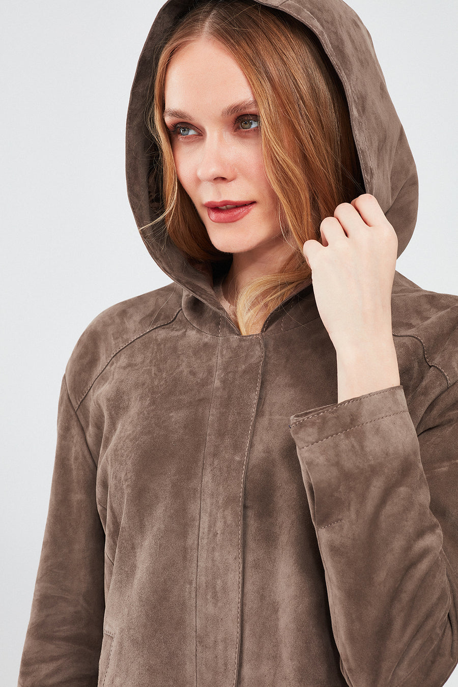 Rosy Women's Mink Oversize Suede Leather Jacket