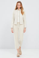Julia Women's Beige Short Leather Jacket | Derimod
