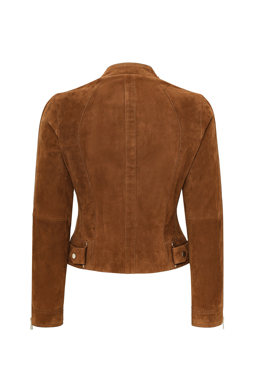 Grace Women's Brown Short Suede Leather Jacket