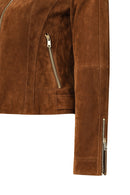 Grace Women's Brown Short Suede Leather Jacket | Derimod