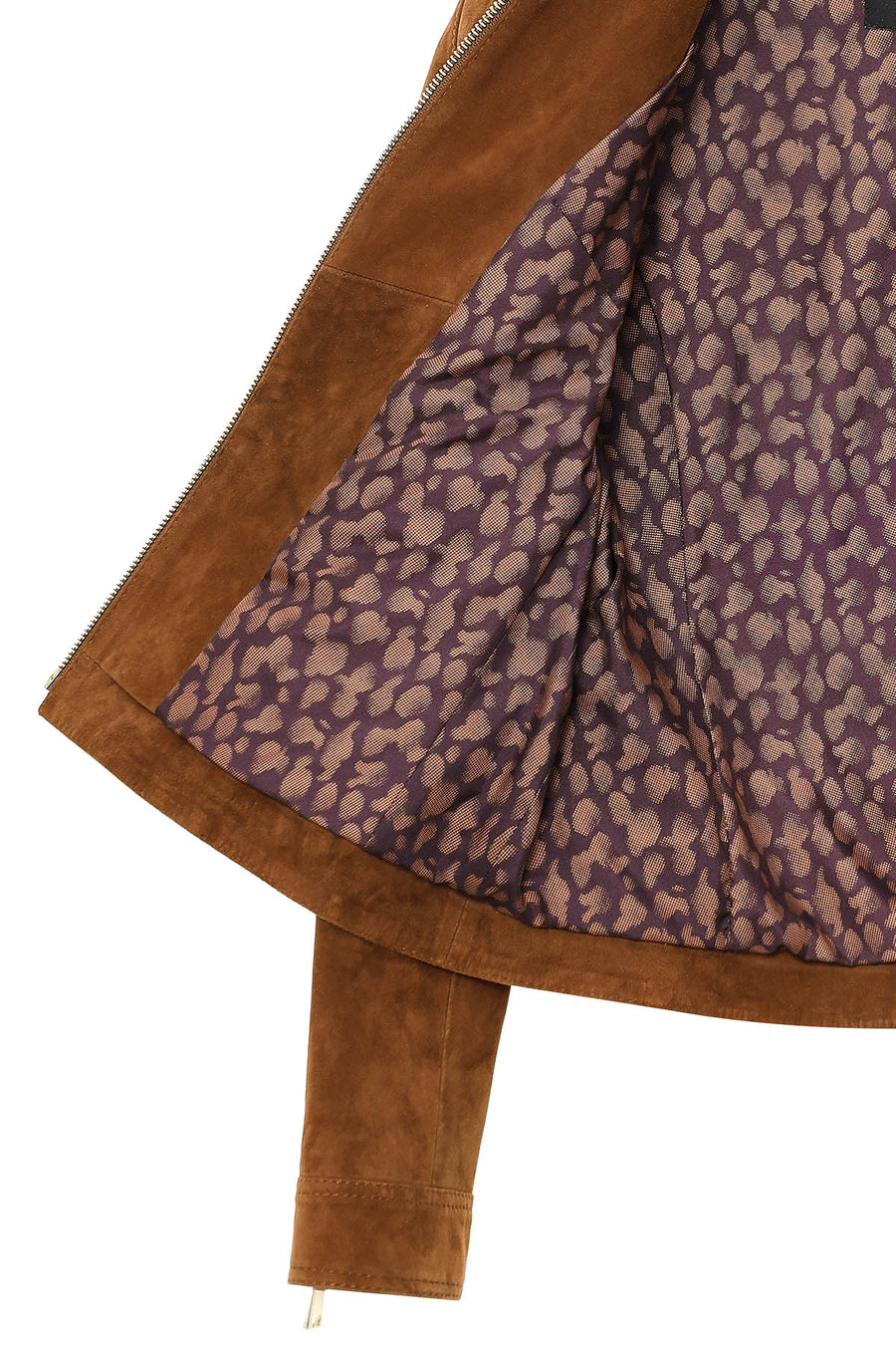 Grace Women's Brown Short Suede Leather Jacket