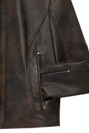 Glam Women's Brown Vintage Leather Jacket | Derimod