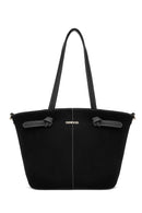 Women's Black Suede Shoulder Bag | Derimod