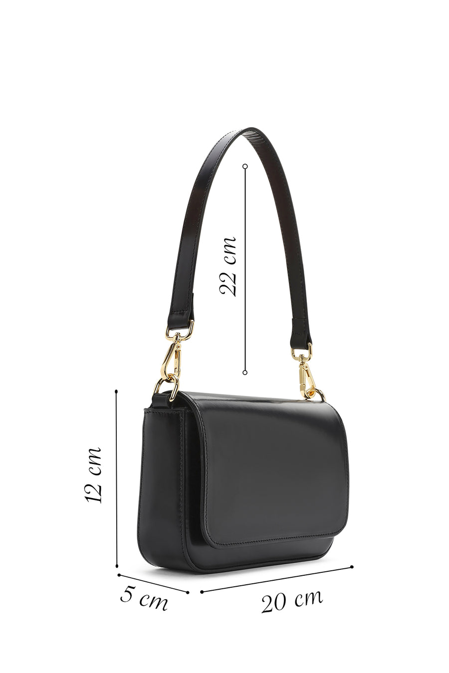 Women's Black Leather Shoulder Bag