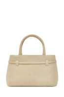 Women's Beige Leather Classic Handbag | Derimod