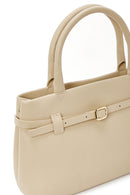 Women's Beige Leather Classic Handbag | Derimod