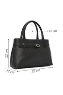 Women's Black Leather Classic Handbag | Derimod
