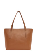 Women's Tan Leather Classic Shoulder Bag | Derimod