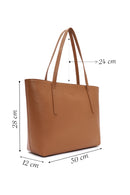 Women's Tan Leather Classic Shoulder Bag | Derimod