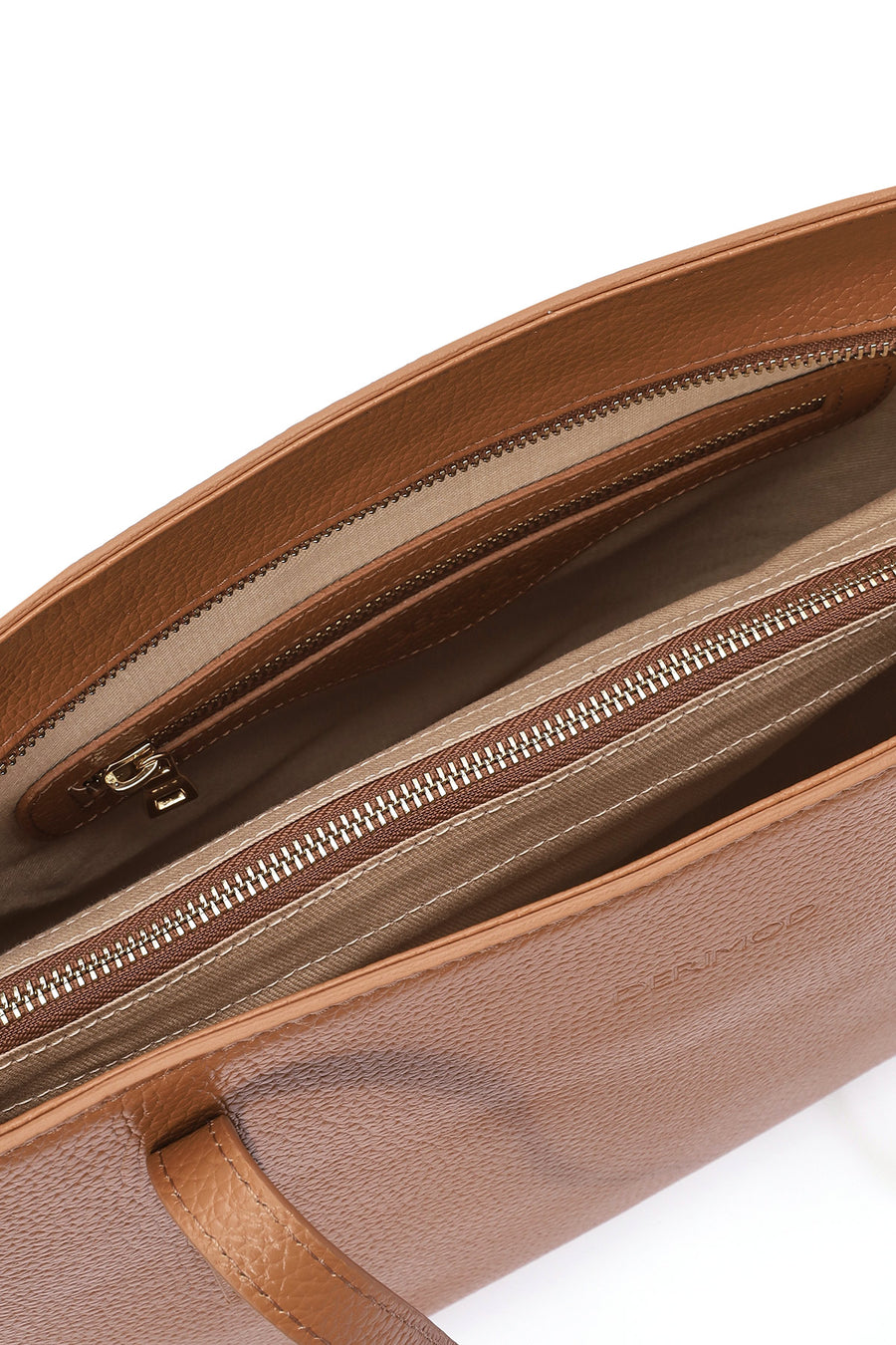 Women's Tan Leather Classic Shoulder Bag