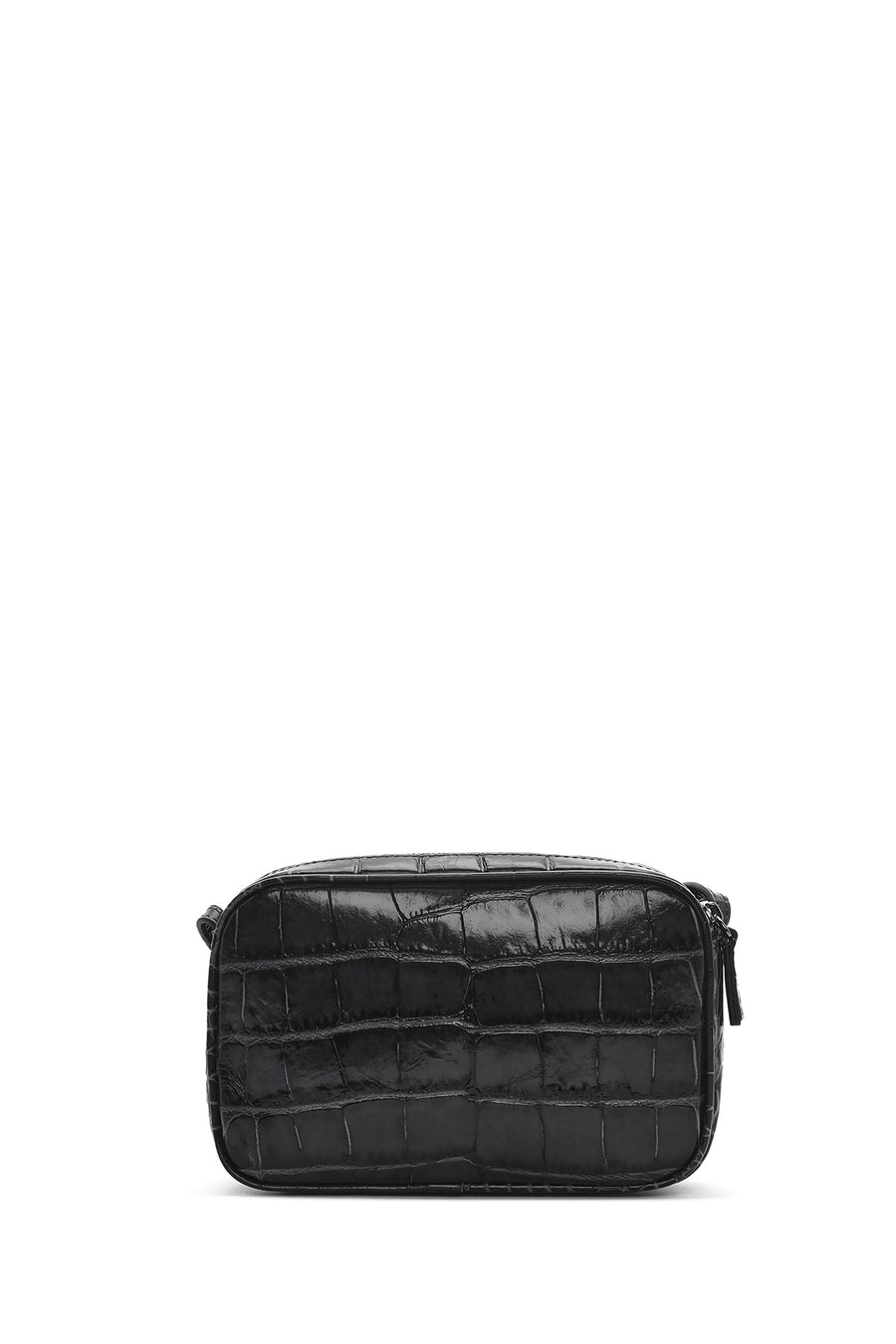 Women's Black Printed Mini Leather Crossbody Bag